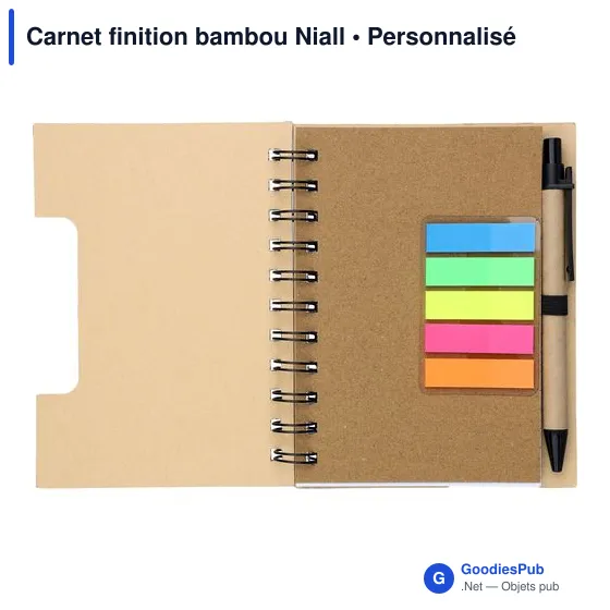 Stylo personnalisable avec logo pour entreprise - Carnet Niall - Image 4