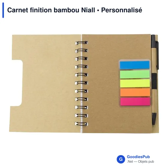 Stylo personnalisable avec logo pour entreprise - Carnet Niall - Image 7