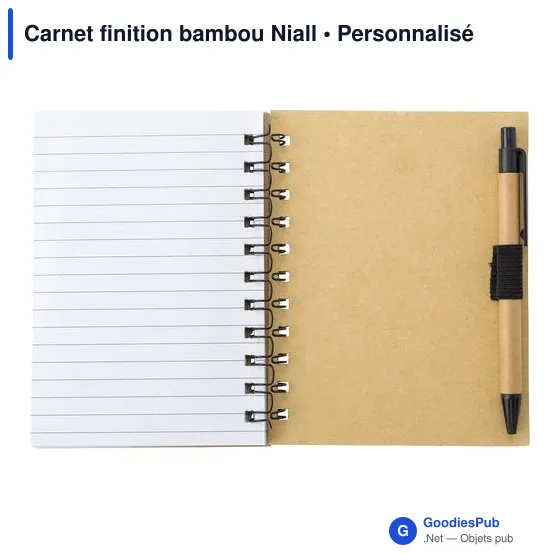 Stylo personnalisable avec logo pour entreprise - Carnet Niall - Image 8