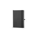 Variante Noir / Noir - Carnet personnalisable A5 à couverture rigide en PU avec logo - Iroko