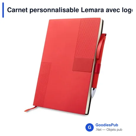 Carnet personnalisable Lemara avec logo - Papeterie B2B