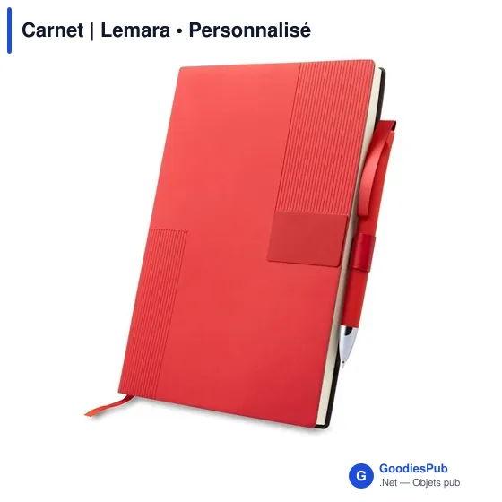 Carnet personnalisable Lemara avec logo - Papeterie B2B - Image 1