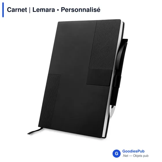 Carnet personnalisable Lemara avec logo - Papeterie B2B - Image 2