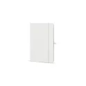 Variante Blanc - Carnet personnalisable A5 rigide en PU et notes adhésives avec logo - Olmo
