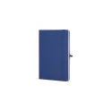 Variante Bleu foncé - Carnet personnalisable A5 rigide en PU et notes adhésives avec logo - Olmo