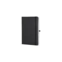 Variante Noir - Carnet personnalisable A5 rigide en PU et notes adhésives avec logo - Olmo