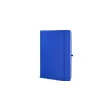 Variante Bleu - Carnet personnalisable A5 en PU et papier FSC avec logo - Sora A5