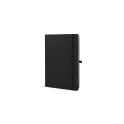 Variante Noir - Carnet personnalisable A5 en PU et papier FSC avec logo - Sora A5