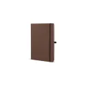 Variante Marron foncé - Carnet personnalisable A5 en PU et papier FSC avec logo - Sora A5