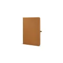 Variante Cognac - Carnet personnalisable A5 en PU et papier FSC avec logo - Sora A5