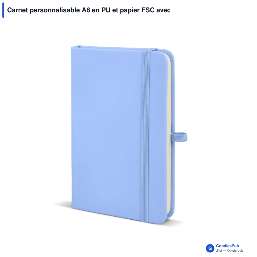 Carnet personnalisable A6 en PU et papier FSC avec logo - Sora A6 - Image 12
