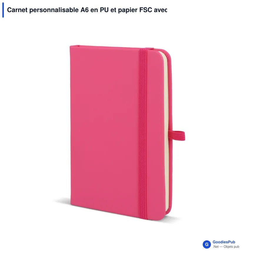 Carnet personnalisable A6 en PU et papier FSC avec logo - Sora A6 - Image 10