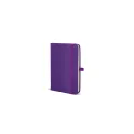 Variante Violet - Carnet personnalisable A6 en PU et papier FSC avec logo - Sora A6