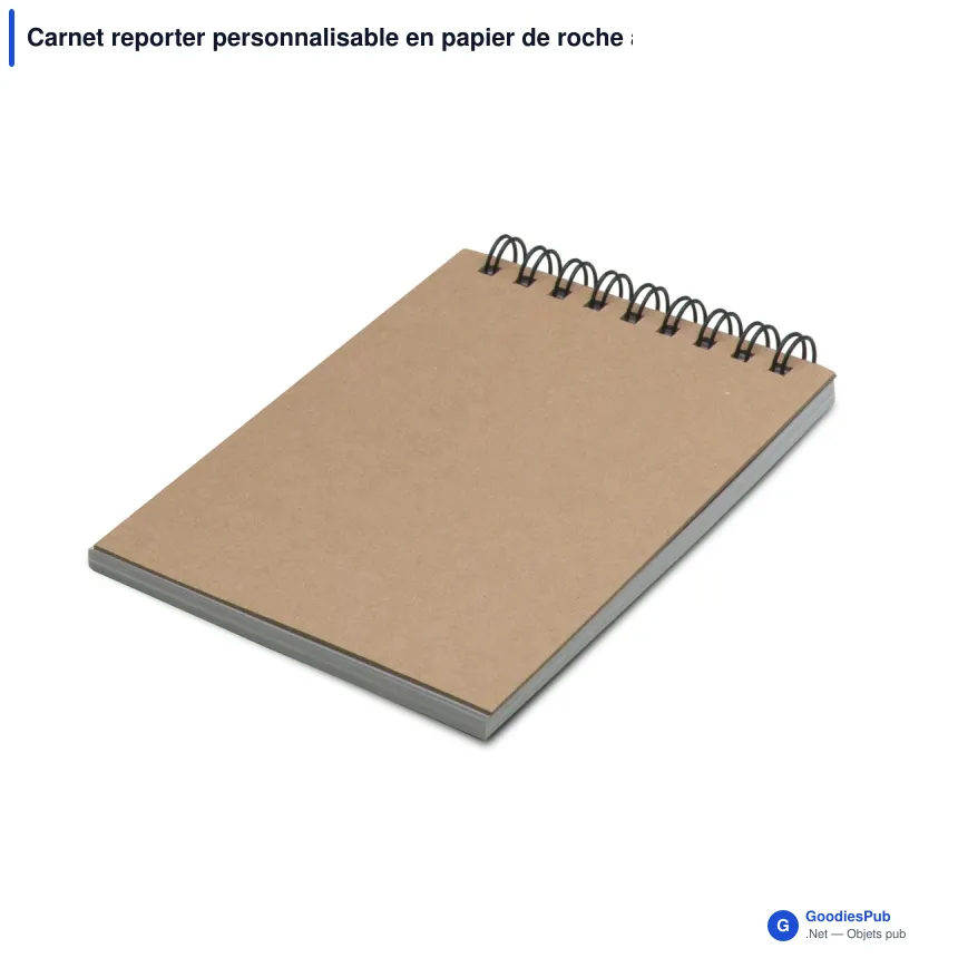 Carnet reporter personnalisable en papier de roche avec logo - Reporter - Image 2