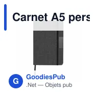 Carnet A5 personnalisable en RPET avec logo - Raysha - Miniature 5