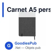 Carnet A5 personnalisable en RPET avec logo - Raysha - Miniature 6