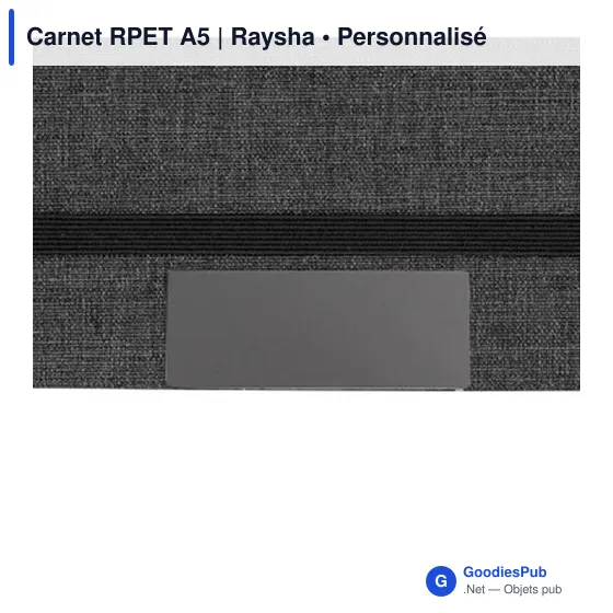 Carnet A5 personnalisable en RPET avec logo - Raysha - Image 9