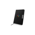 Variante noir - Carnet A5 personnalisable en RPET avec logo - Raysha