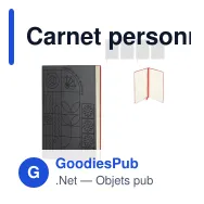 Carnet personnalisable A5 à couverture souple en PU avec logo - Yuzu - Miniature 1