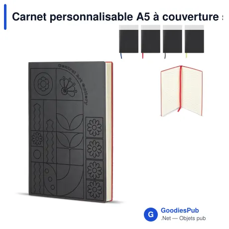 Carnet personnalisable A5 à couverture souple en PU avec logo - Yuzu