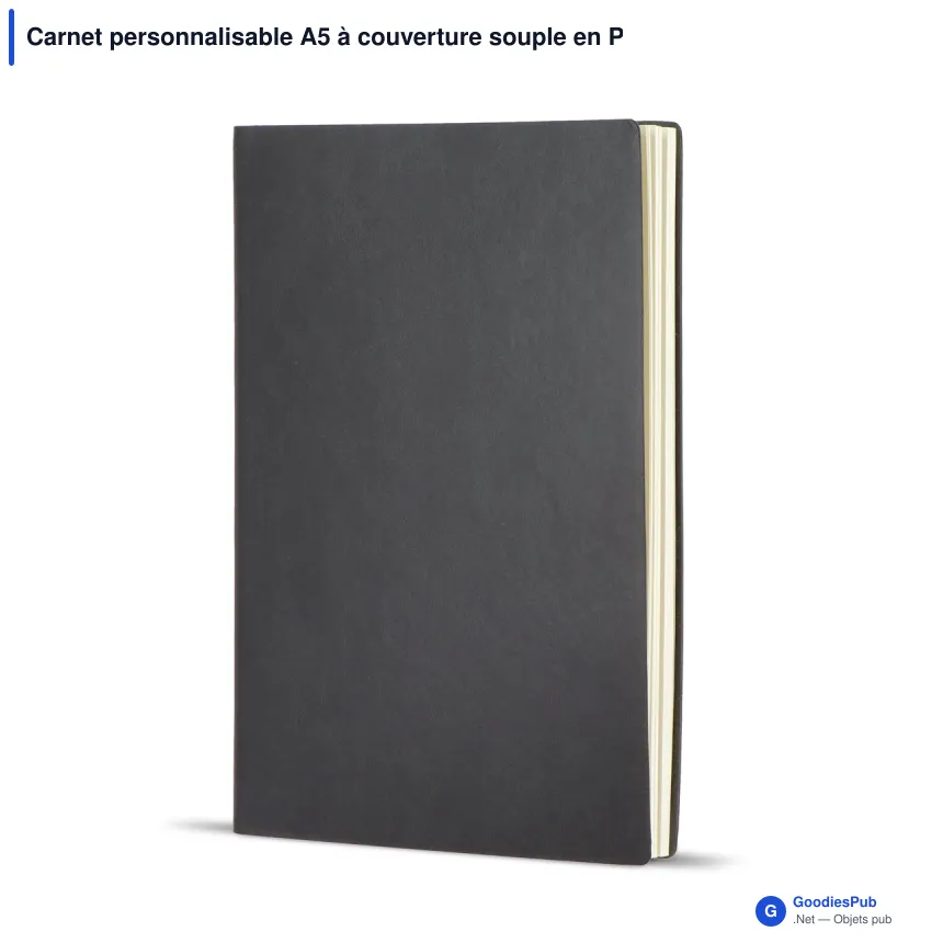 Carnet personnalisable A5 à couverture souple en PU avec logo - Yuzu - Image 2