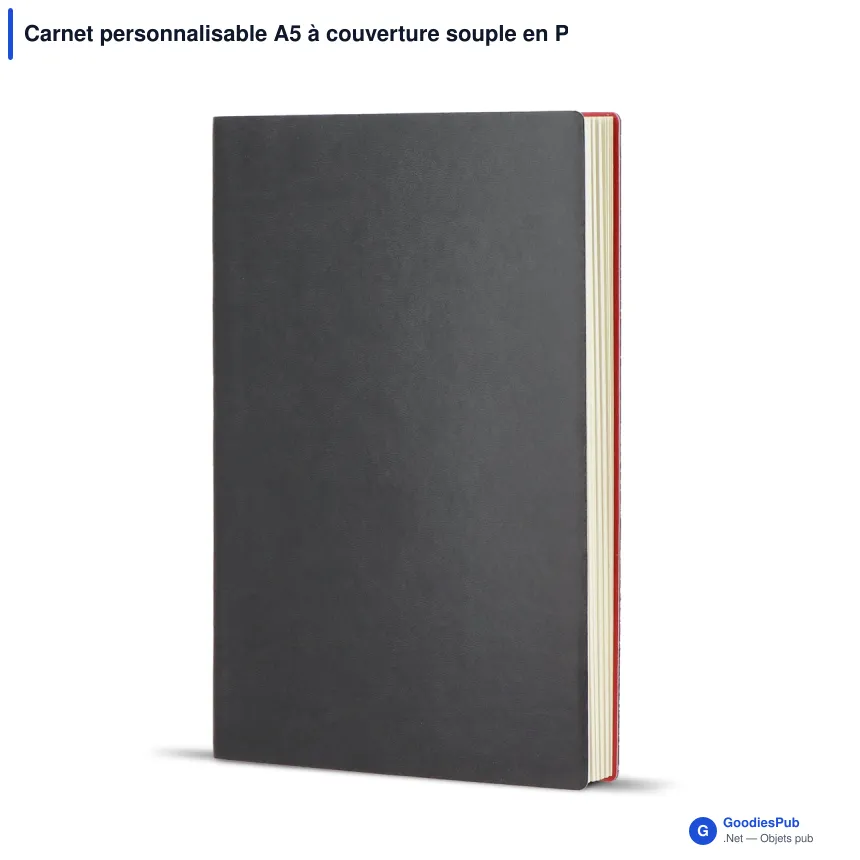 Carnet personnalisable A5 à couverture souple en PU avec logo - Yuzu - Image 4