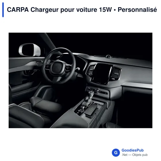Chargeur sans fil personnalisable pour voiture avec logo - CARPA - Image 3