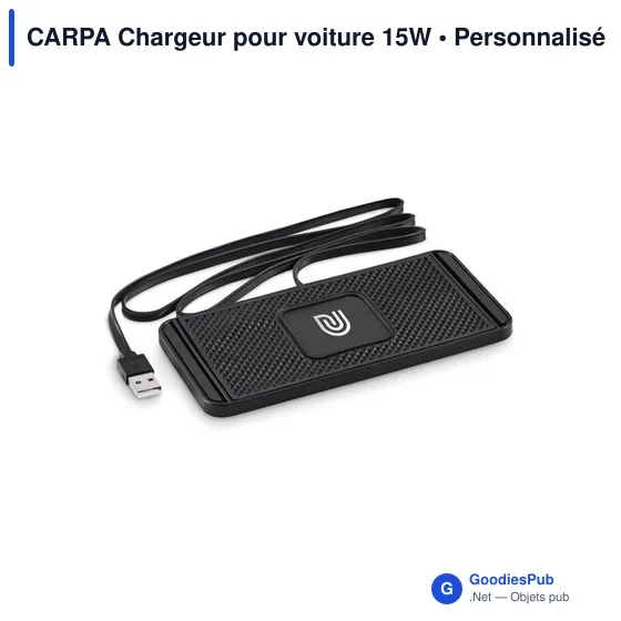 Chargeur sans fil personnalisable pour voiture avec logo - CARPA - Image 4