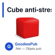 Cube anti-stress personnalisable 4,5 cm en mousse PU avec logo - 8 coloris - Miniature 2