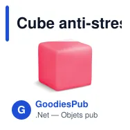 Cube anti-stress personnalisable 4,5 cm en mousse PU avec logo - 8 coloris - Miniature 3