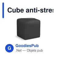 Cube anti-stress personnalisable 4,5 cm en mousse PU avec logo - 8 coloris - Miniature 4