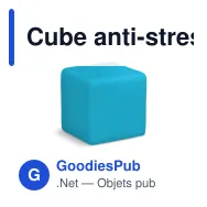 Cube anti-stress personnalisable 4,5 cm en mousse PU avec logo - 8 coloris - Miniature 5