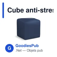 Cube anti-stress personnalisable 4,5 cm en mousse PU avec logo - 8 coloris - Miniature 9