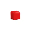 Variante Rouge - Cube anti-stress personnalisable 4,5 cm en mousse PU avec logo - 8 coloris