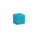 Variante Bleu clair - Cube anti-stress personnalisable 4,5 cm en mousse PU avec logo - 8 coloris