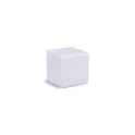 Variante Blanc - Cube anti-stress personnalisable 4,5 cm en mousse PU avec logo - 8 coloris