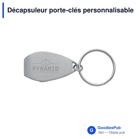 Décapsuleur porte-clés personnalisable en métal - Carreraavec logo