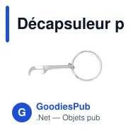 Décapsuleur porte-clés personnalisable en métal - Carreraavec logo - Miniature 2