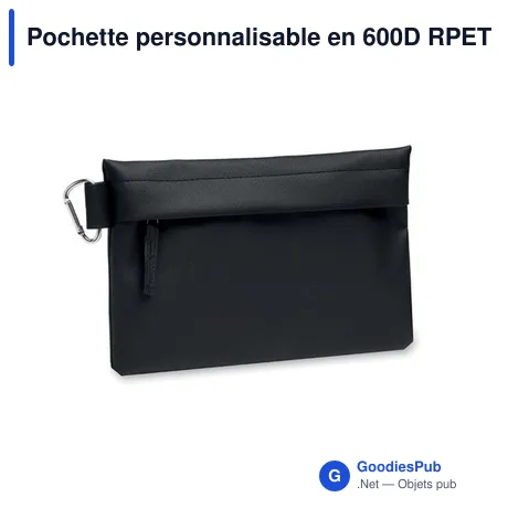 Pochette personnalisable en 600D RPET avec logo - CARRY