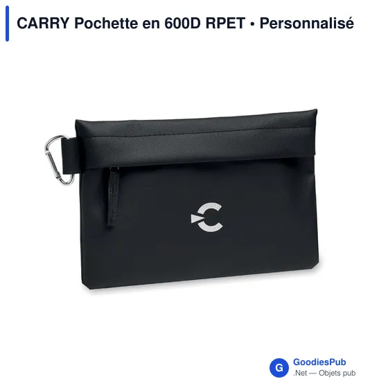 Pochette personnalisable en 600D RPET avec logo - CARRY - Image 2