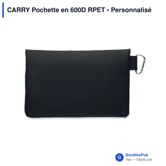 Pochette personnalisable en 600D RPET avec logo - CARRY - Image 5