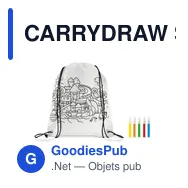 CARRYDRAW Sac à cordon non tissé - Miniature 1