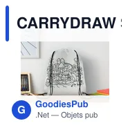 CARRYDRAW Sac à cordon non tissé - Miniature 3