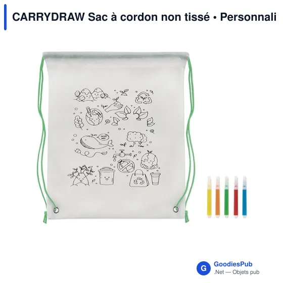 CARRYDRAW Sac à cordon non tissé - Image 5