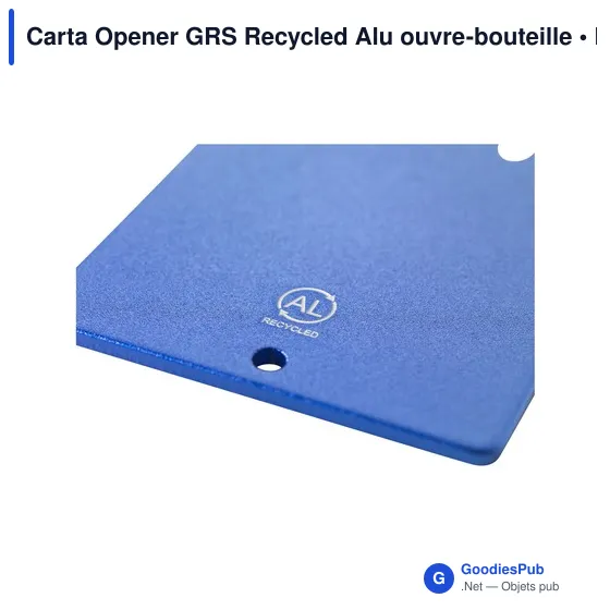 Décapsuleur personnalisable en aluminium recyclé avec logo - Carta Opener GRS - Image 2