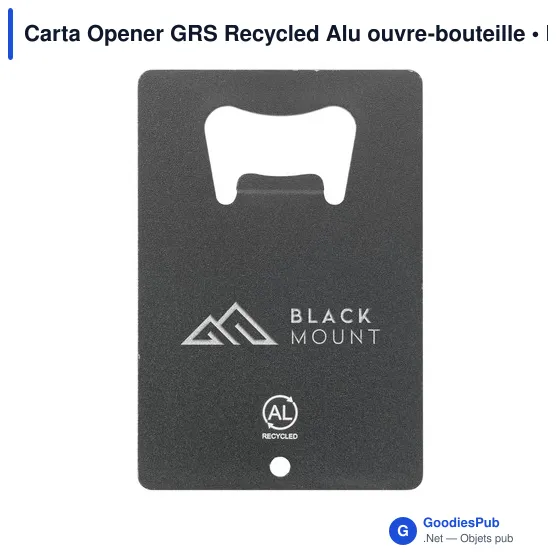 Décapsuleur personnalisable en aluminium recyclé avec logo - Carta Opener GRS - Image 11