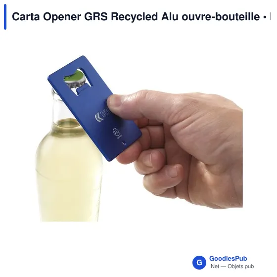 Décapsuleur personnalisable en aluminium recyclé avec logo - Carta Opener GRS - Image 3