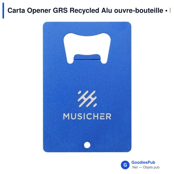 Décapsuleur personnalisable en aluminium recyclé avec logo - Carta Opener GRS - Image 5