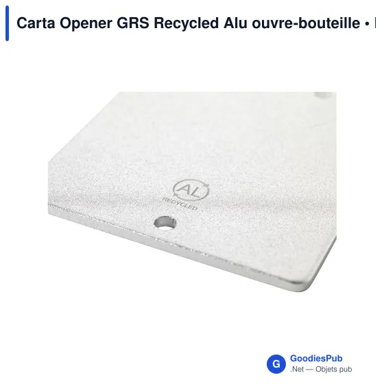Décapsuleur personnalisable en aluminium recyclé avec logo - Carta Opener GRS - Image 6