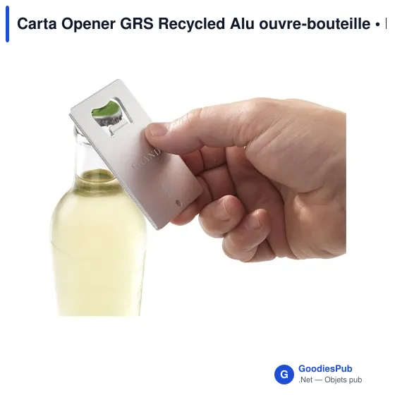 Décapsuleur personnalisable en aluminium recyclé avec logo - Carta Opener GRS - Image 7